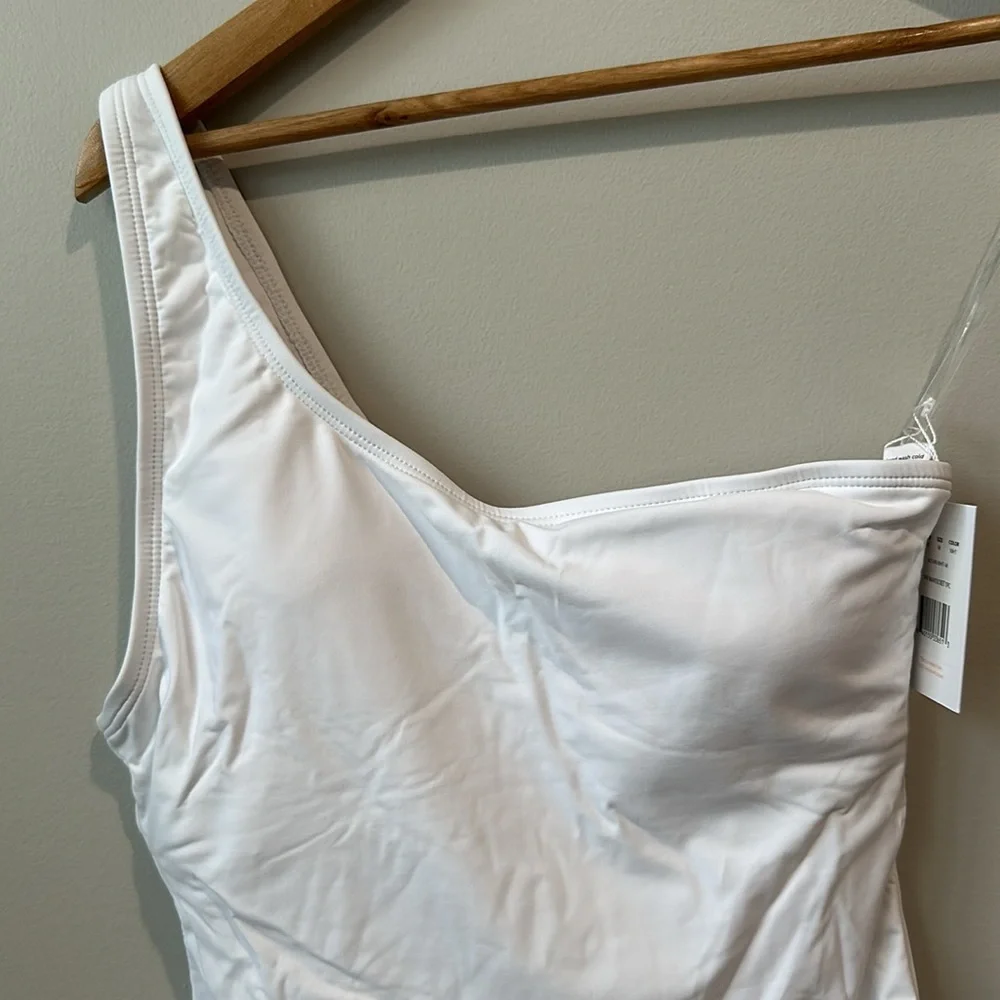NWT Andie Nantucket One Shoulder One Piece in White M - Picture 3 of 8
